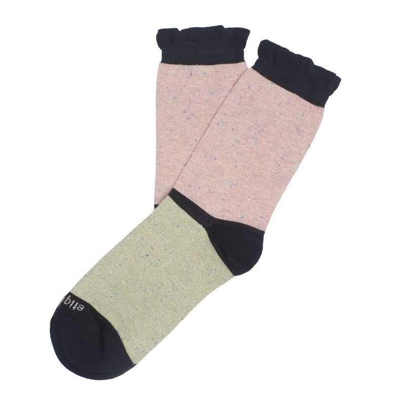 Charming Trio Women's Socks - Pink Metallic